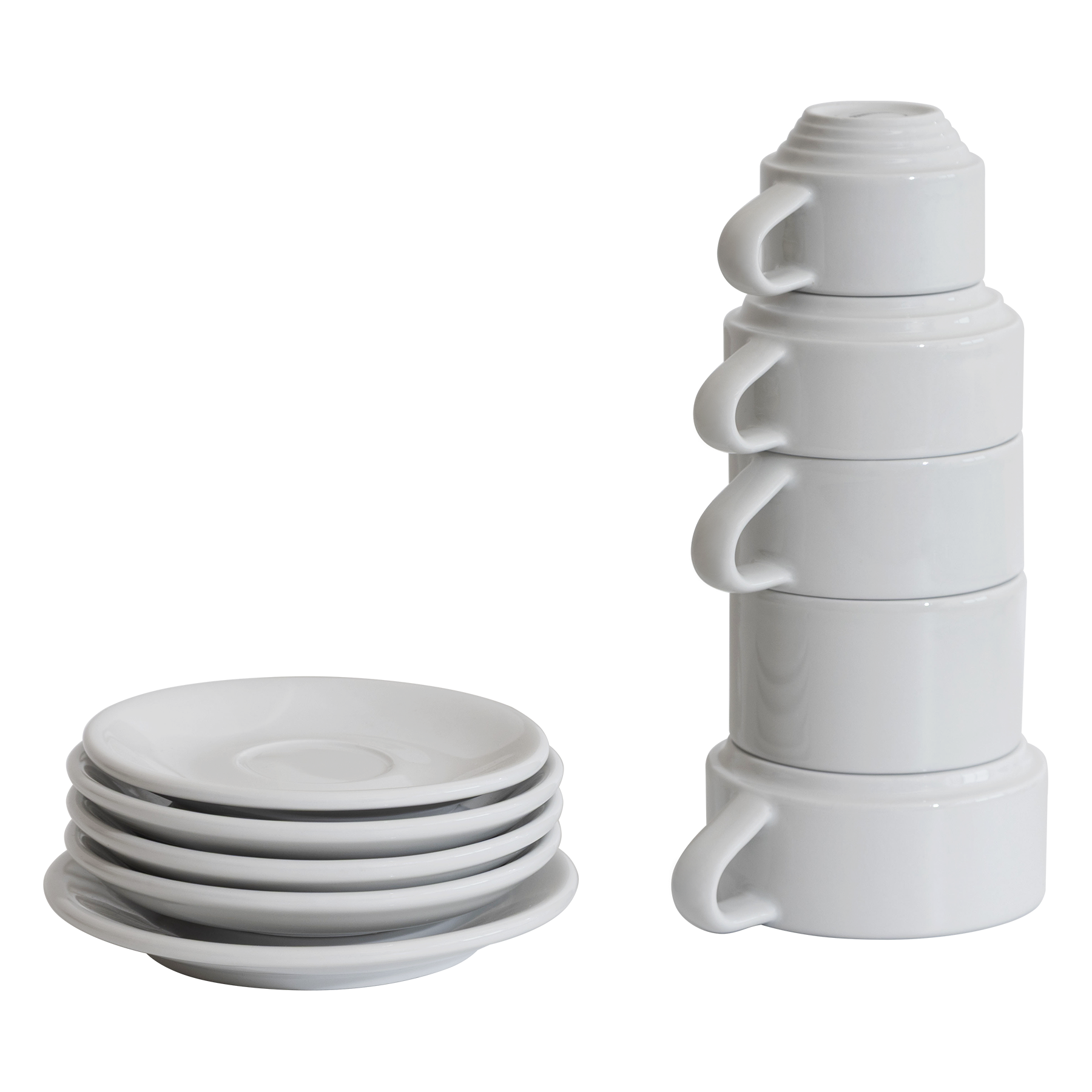 Set of 5 - All Size Deco Cups and Saucers