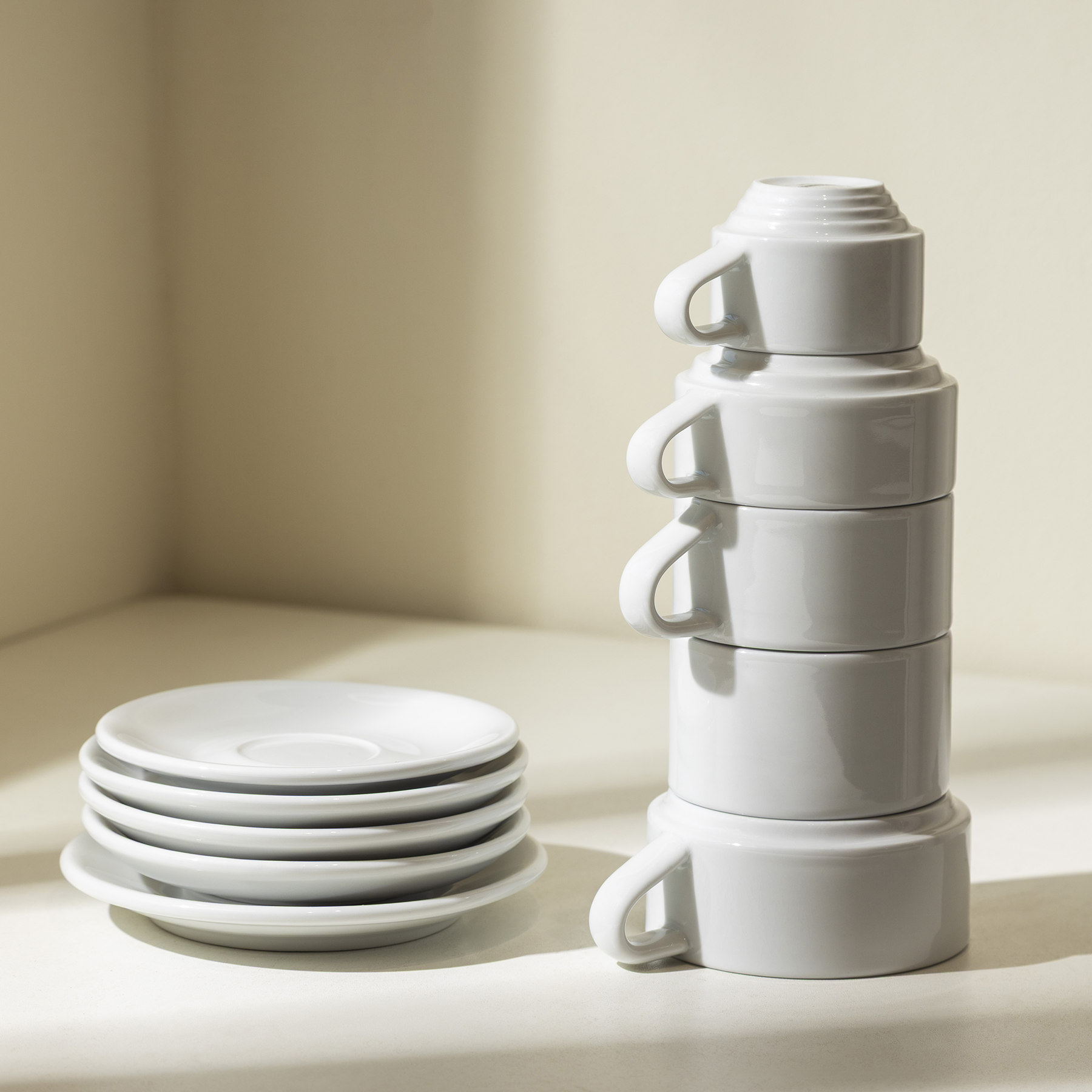 Set of 5 - All Size Deco Cups and Saucers