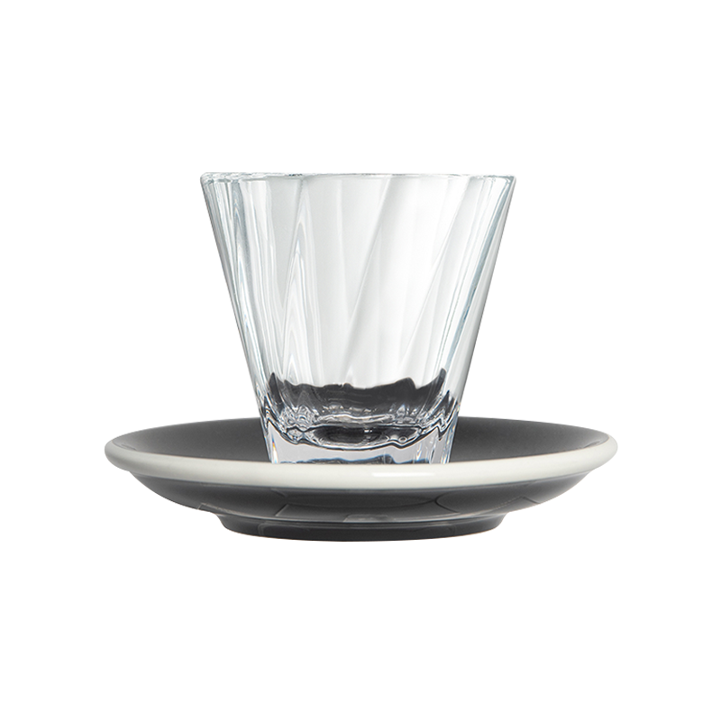 6oz. Twisted Cappuccino Glass and 5.5" Shared Saucer