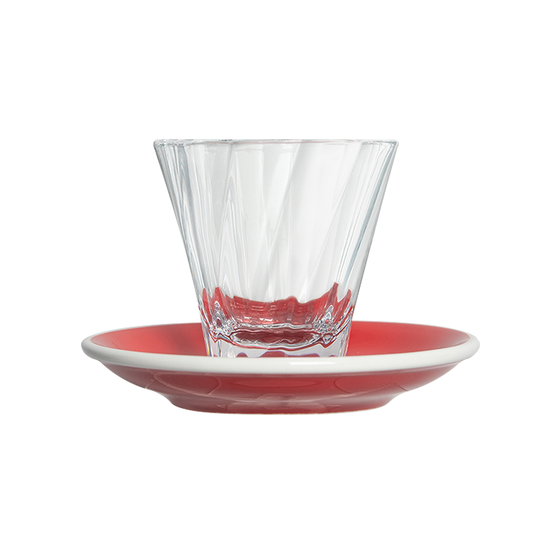 6oz. Twisted Cappuccino Glass and 5.5" Shared Saucer