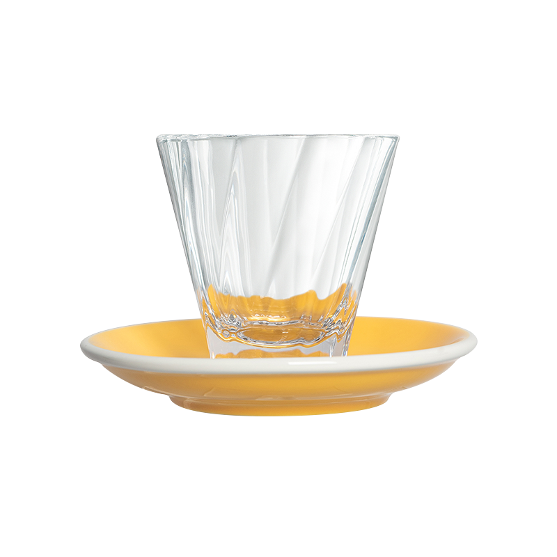 6oz. Twisted Cappuccino Glass and 5.5" Shared Saucer