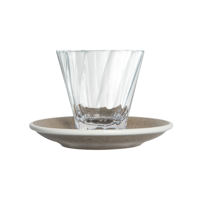 6oz. Twisted Cappuccino Glass and 5.5" Shared Saucer