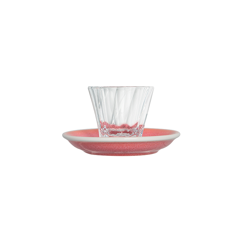 2oz. Twisted Espresso Glass and 4.5" Espresso Saucer