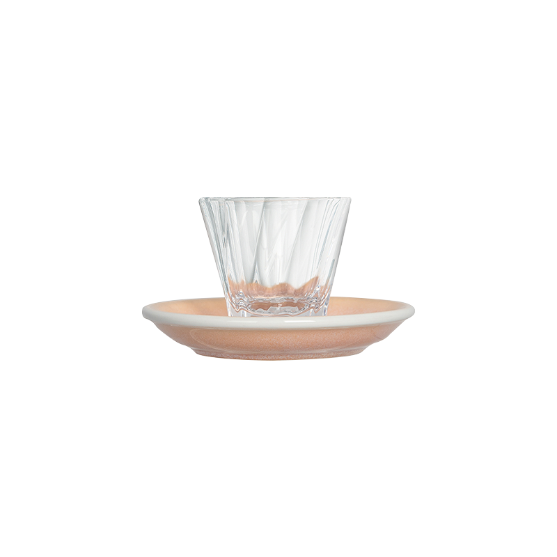 2oz. Twisted Espresso Glass and 4.5" Espresso Saucer