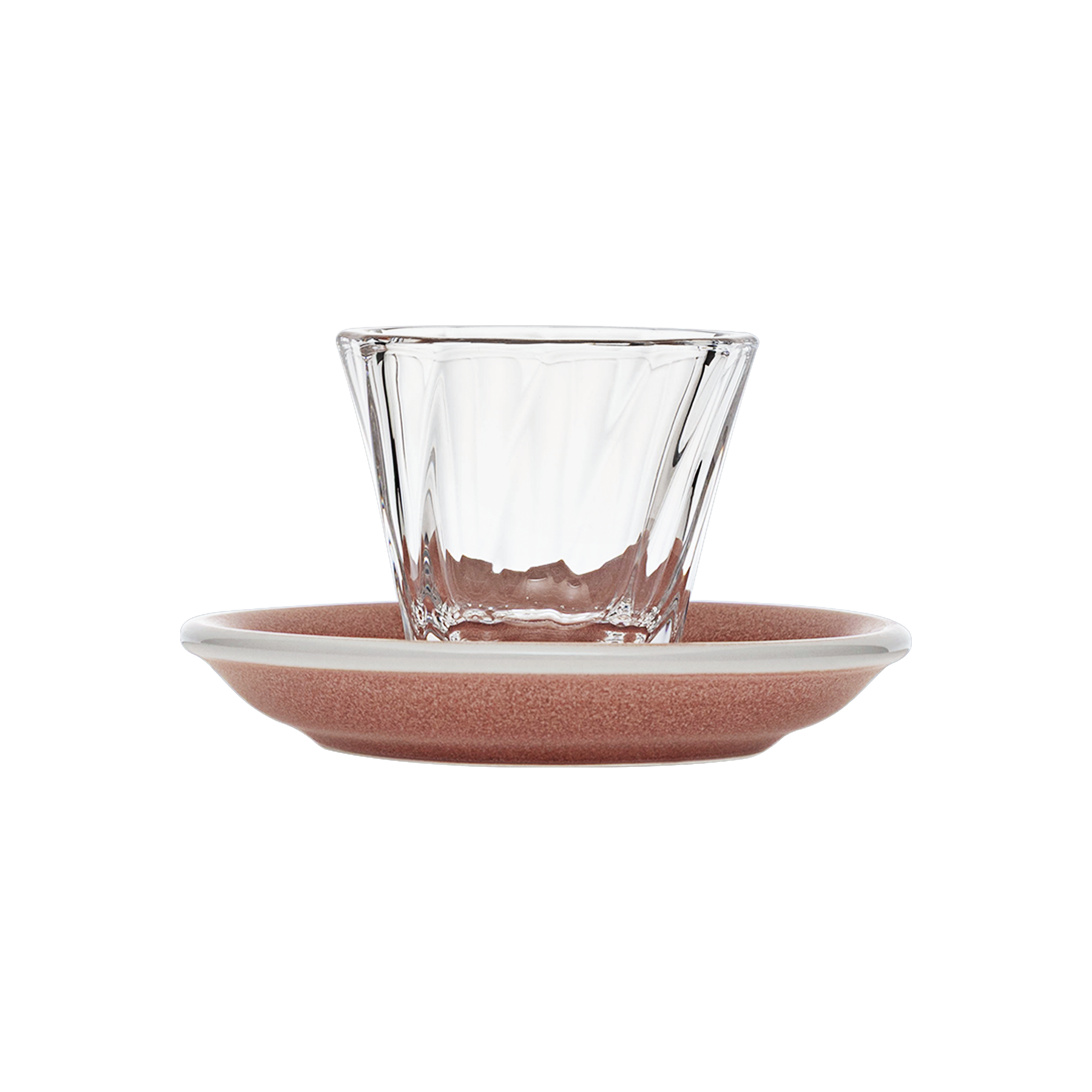 2oz. Twisted Espresso Glass and 4.5" Espresso Saucer