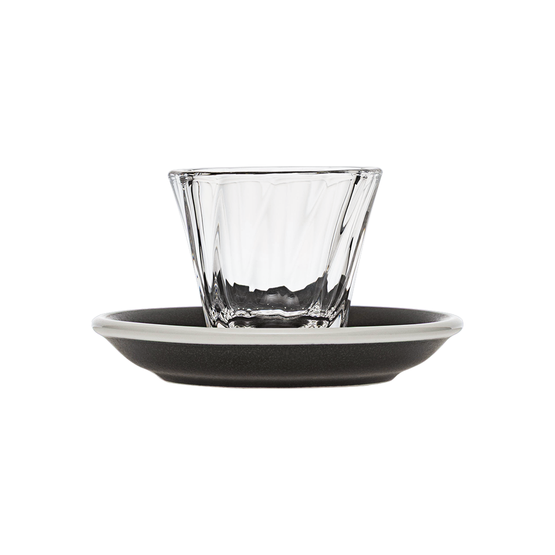 2oz. Twisted Espresso Glass and 4.5" Espresso Saucer