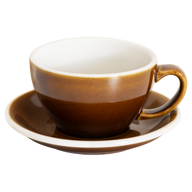 Set of 1 x 10oz. Cafe Latte Cup and Saucer - Caramel