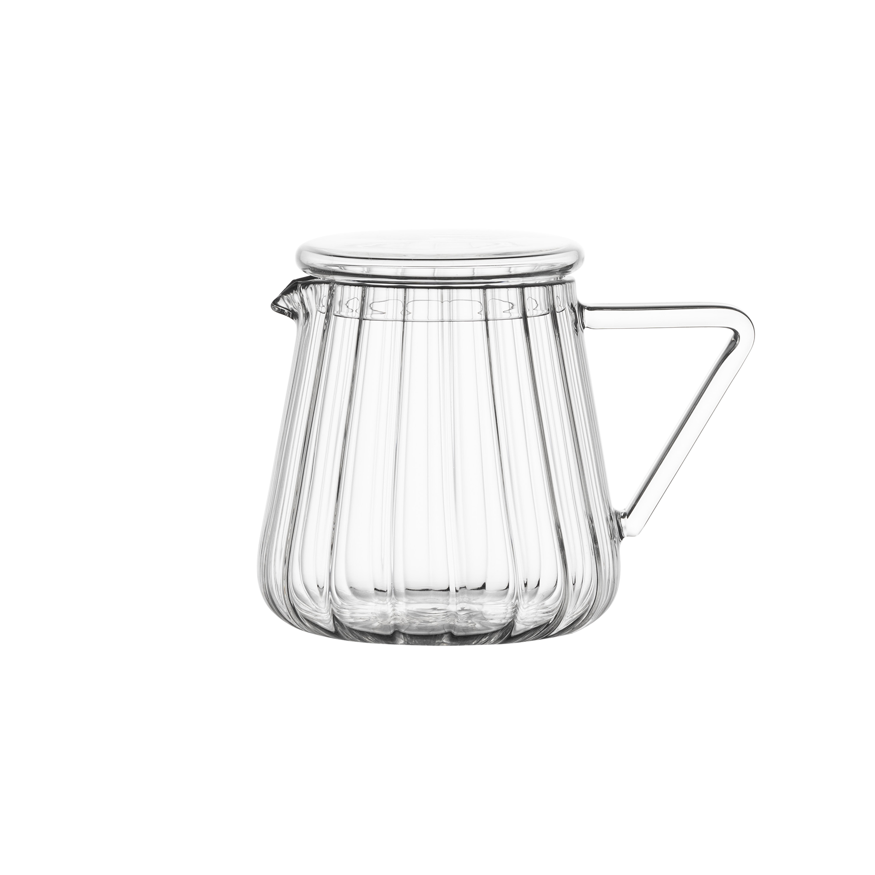16.5oz. Optic Glass Jug  and 3" Glass Lid (Match with Tall / Belly / Optic Jug)