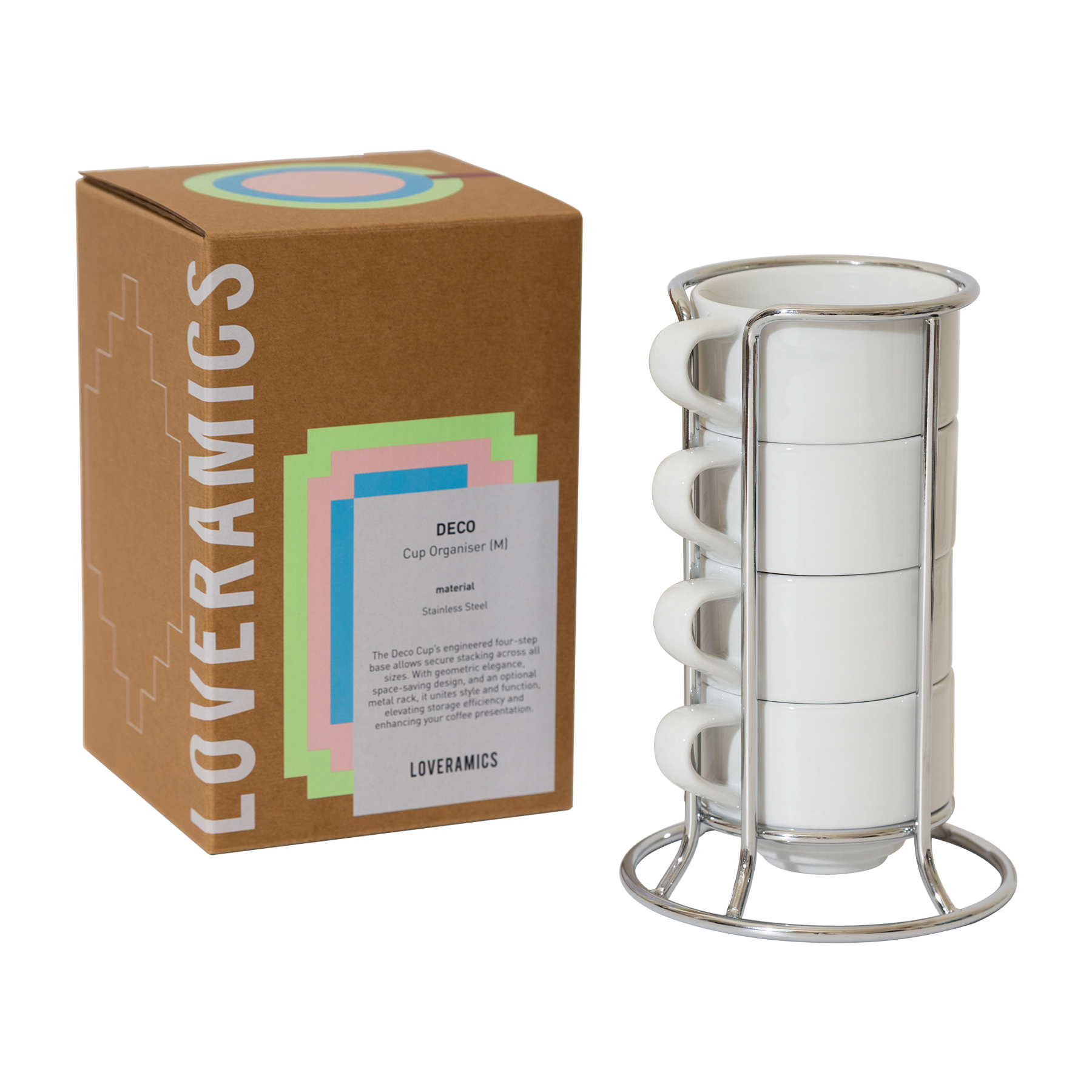 Set of 4 x 5.5oz. Flat White Cups