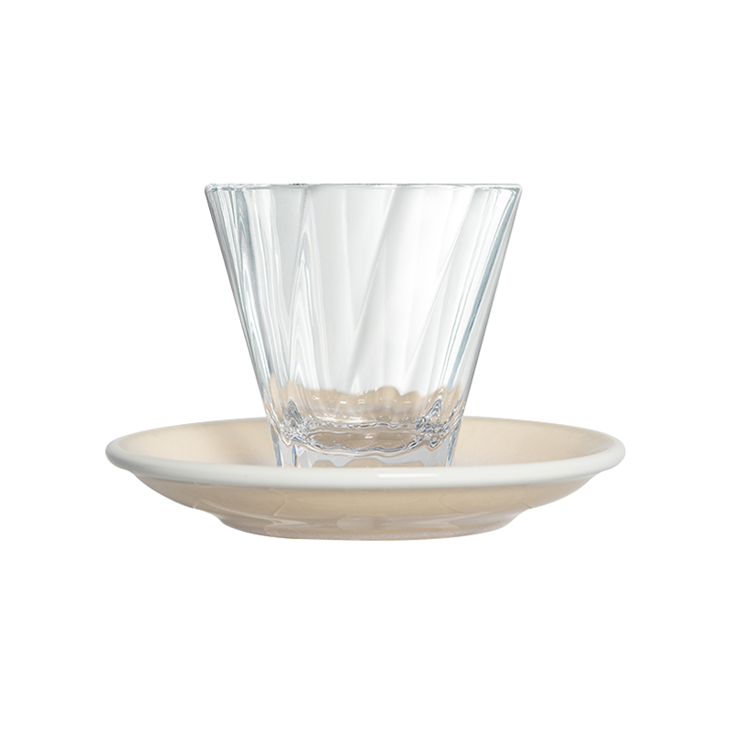6oz. Twisted Cappuccino Glass and 5.5" Shared Saucer