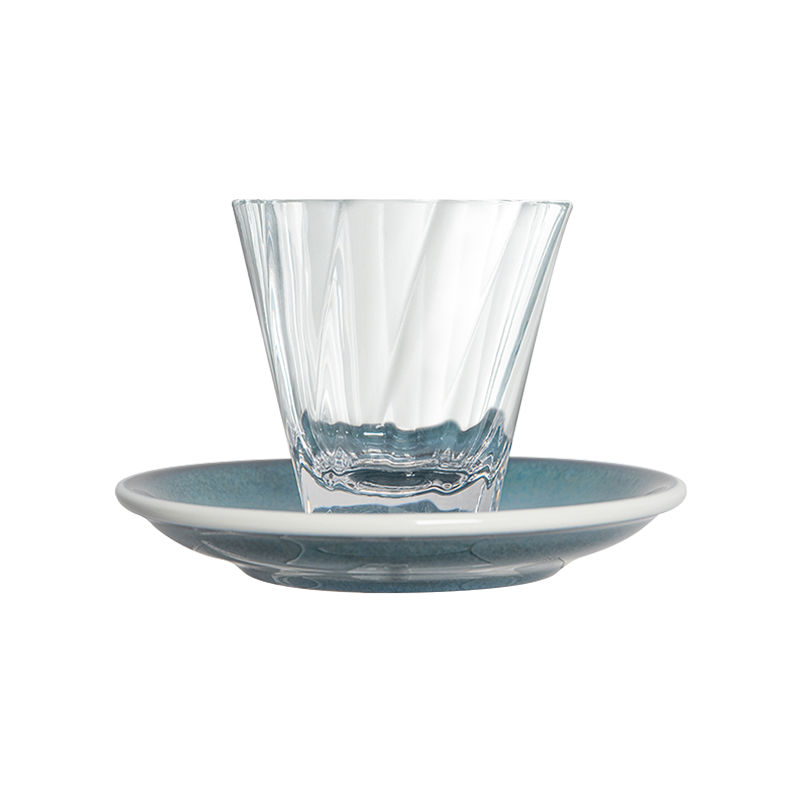 6oz. Twisted Cappuccino Glass and 5.5" Shared Saucer