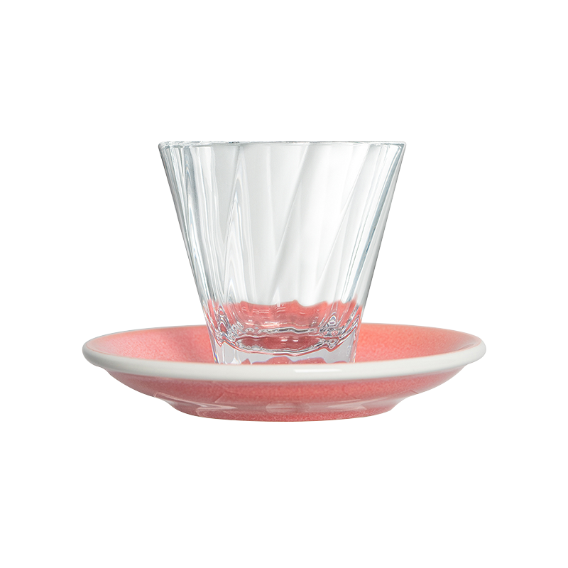 6oz. Twisted Cappuccino Glass and 5.5" Shared Saucer