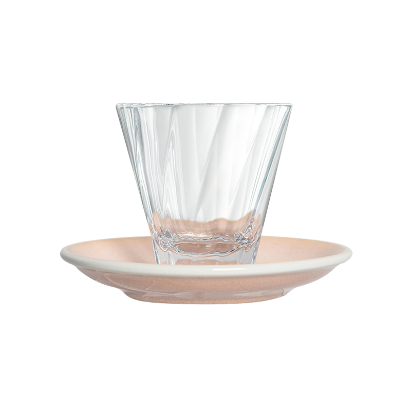 6oz. Twisted Cappuccino Glass and 5.5" Shared Saucer