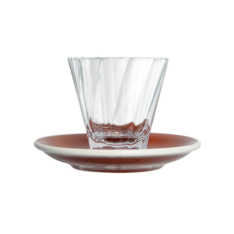 6oz. Twisted Cappuccino Glass and 5.5" Shared Saucer