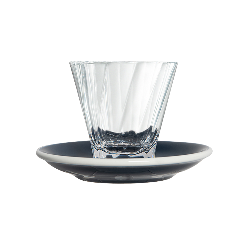 6oz. Twisted Cappuccino Glass and 5.5" Shared Saucer