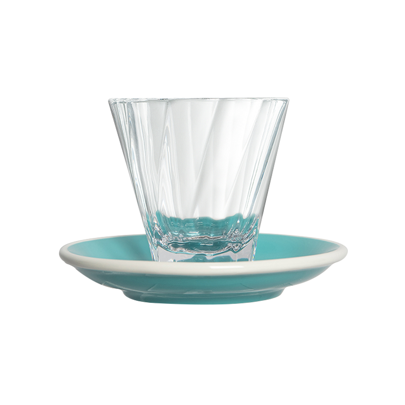 6oz. Twisted Cappuccino Glass and 5.5" Shared Saucer