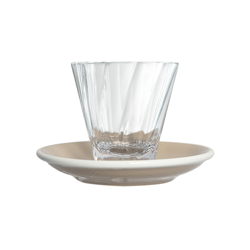 6oz. Twisted Cappuccino Glass and 5.5" Shared Saucer