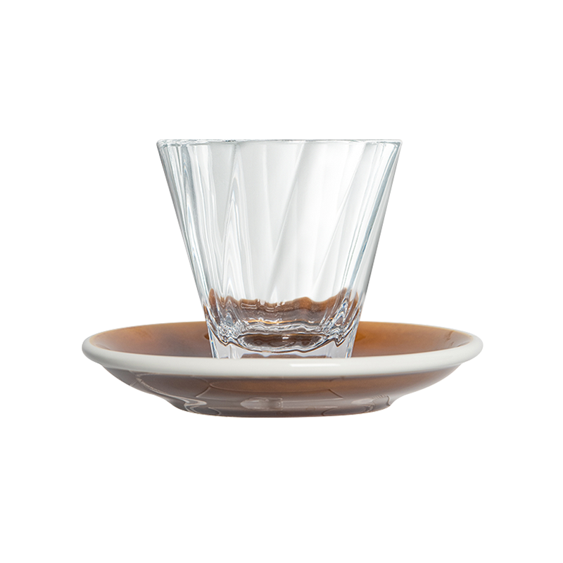 6oz. Twisted Cappuccino Glass and 5.5" Shared Saucer