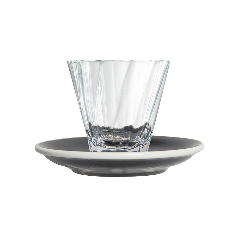 6oz. Twisted Cappuccino Glass and 5.5" Shared Saucer