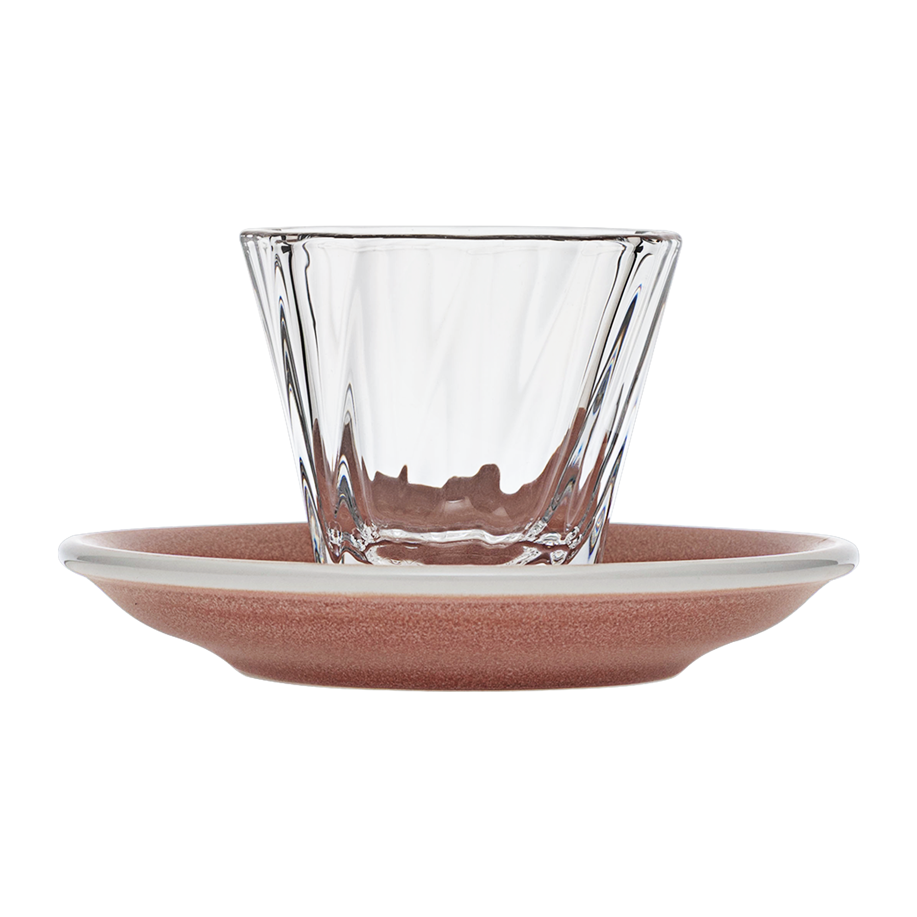 4oz. Twisted Cortado Glass and 5.5" Shared Saucer