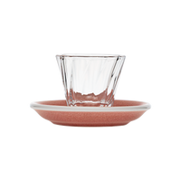 2oz. Twisted Espresso Glass and 4.5" Espresso Saucer