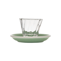 2oz. Twisted Espresso Glass and 4.5" Espresso Saucer